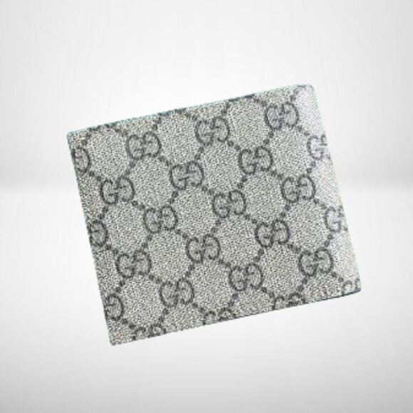GUCCI BLUE GG LOGO AND INTERIOR BI-FOLD WALLET - Picture 3 of 5